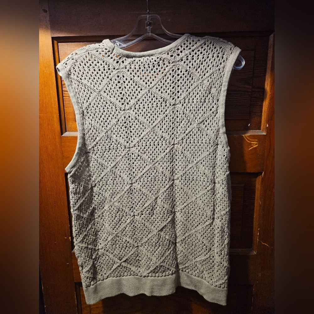 Massive Luxury Edition Sage Green Crochet Vest